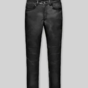 Leather Biker Jeans